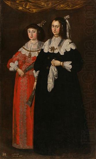 unknow artist Portrait of Catherine Potocka and Maria Lupu (daughter of Vasile Lupu), two wives of Janusz Radziwill china oil painting image